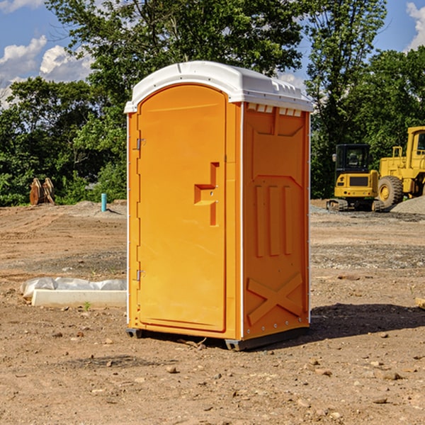 how often are the portable toilets cleaned and serviced during a rental period in Mexican Colony CA